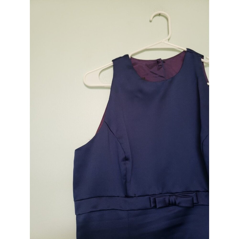 Scott McClintock Women 12 Formal Dress Prom Dark Blue Sleeveless Maxi Bridesmaid - Picture 4 of 8